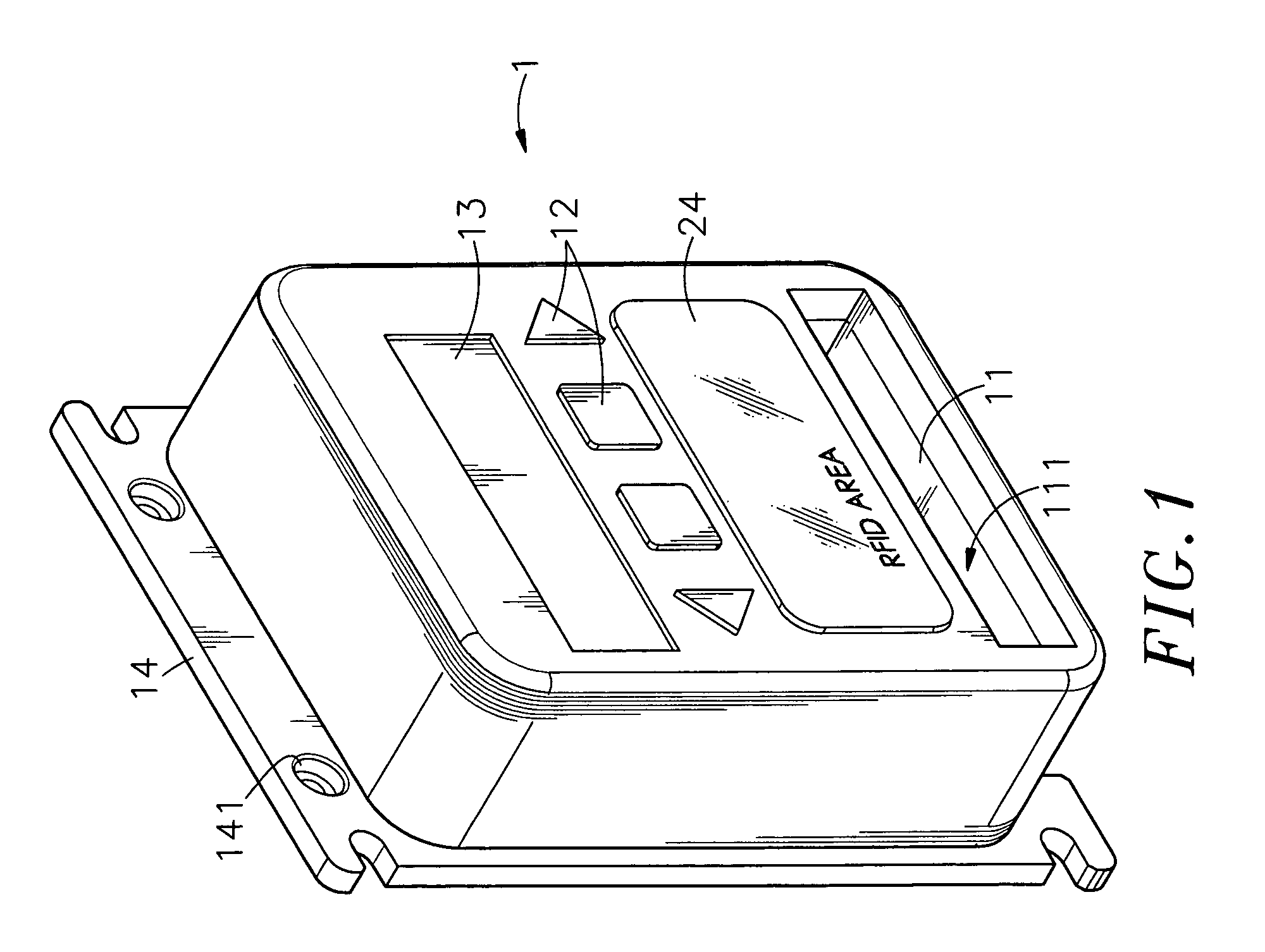 Face panel assembly with an RFID module