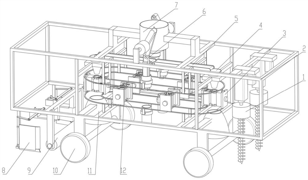 A kind of garlic planting machine and garlic planting method thereof