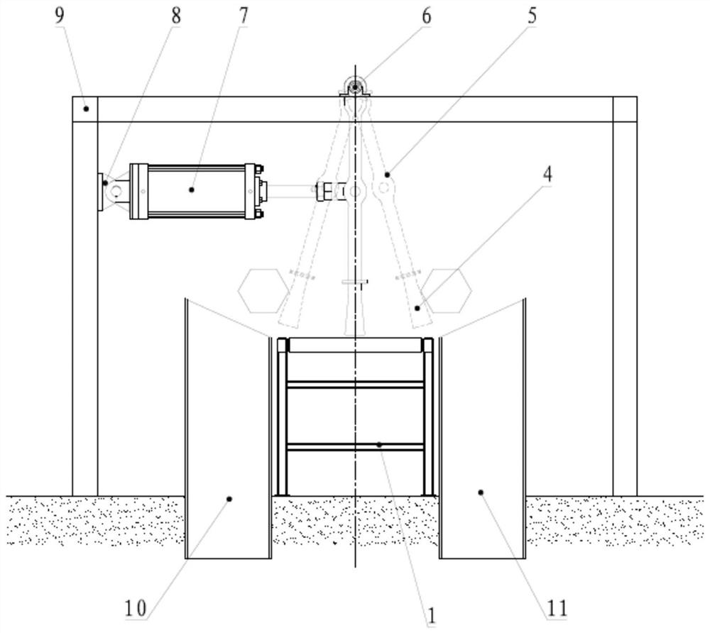 Shifting rod type sorting system and sorting method