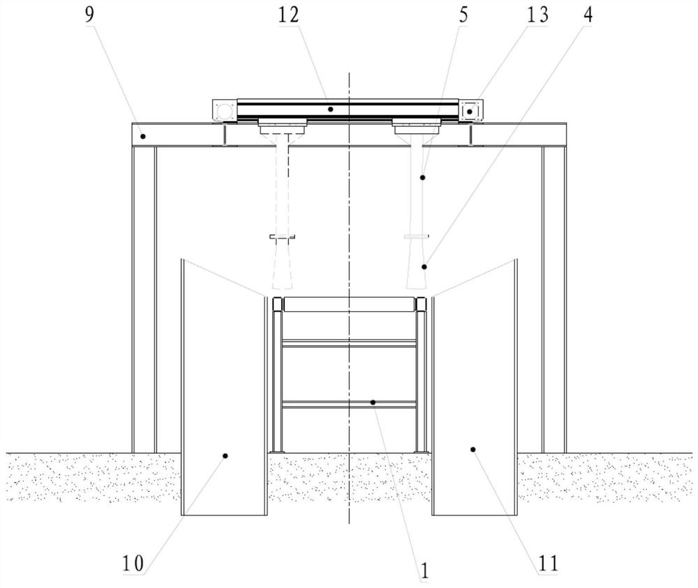 Shifting rod type sorting system and sorting method