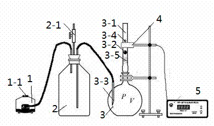 Device for measuring ratio of specific heat capacity of gas