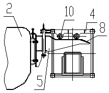 Self-mounting-dismounting type auxiliary arm mounting mechanism of automobile crane