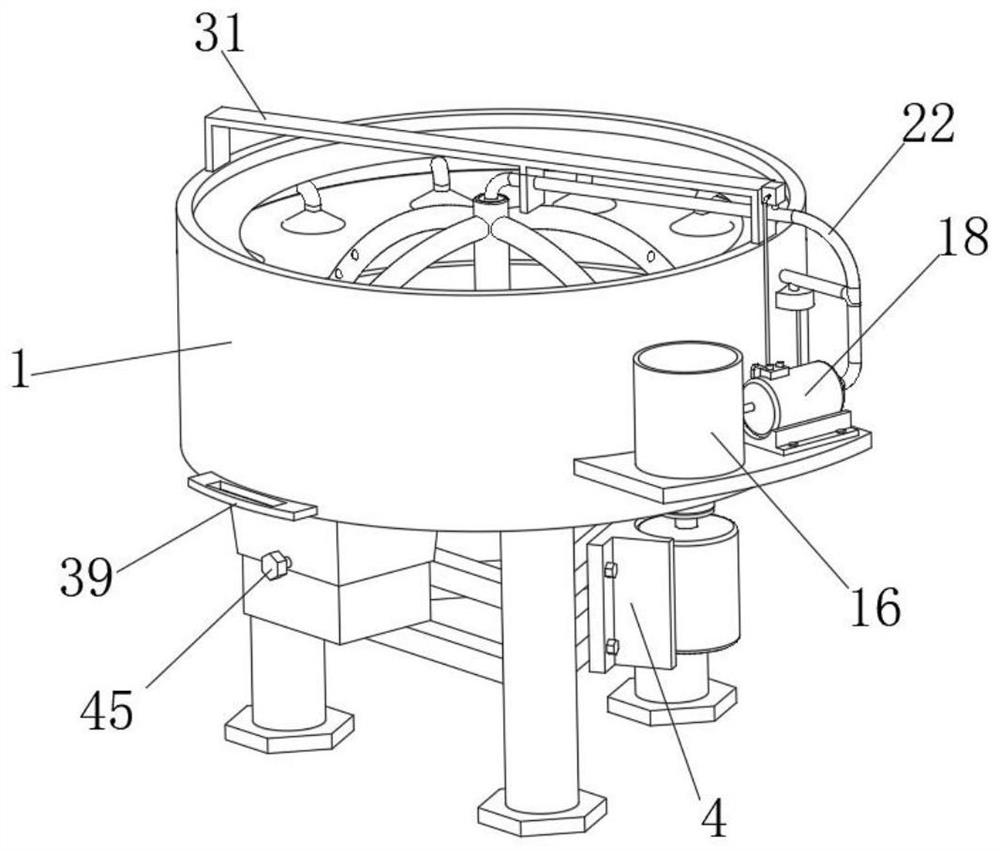 Concrete mixer not prone to caking