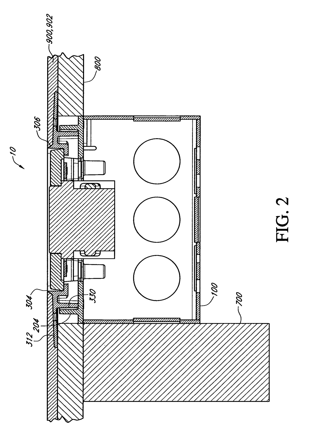 Flush mounting utility component assembly