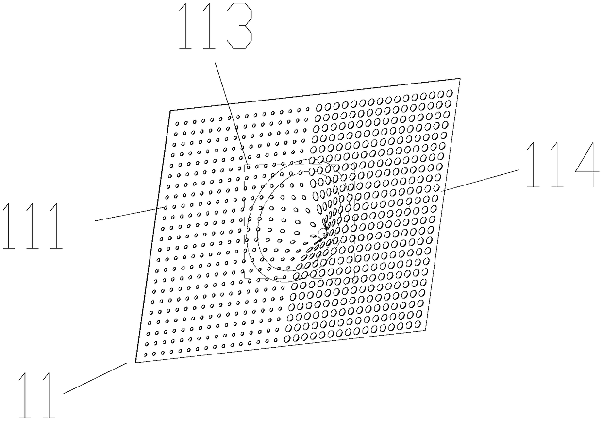 Kitchen ventilator with multi-layer flow guide and noise filtration device