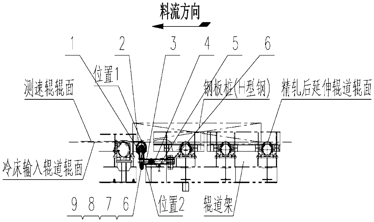 Self-adaptive speed measurement device for steel sheet pile (H-section steel) with counter weight