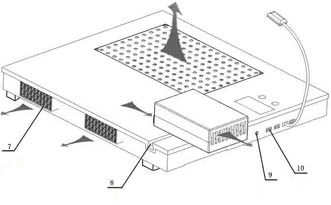 Notebook computer heat dissipation pad capable of cooling, and control method therefor