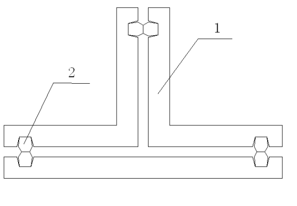 T-shaped water tightness test device of shield tunnel elastic sealing gasket