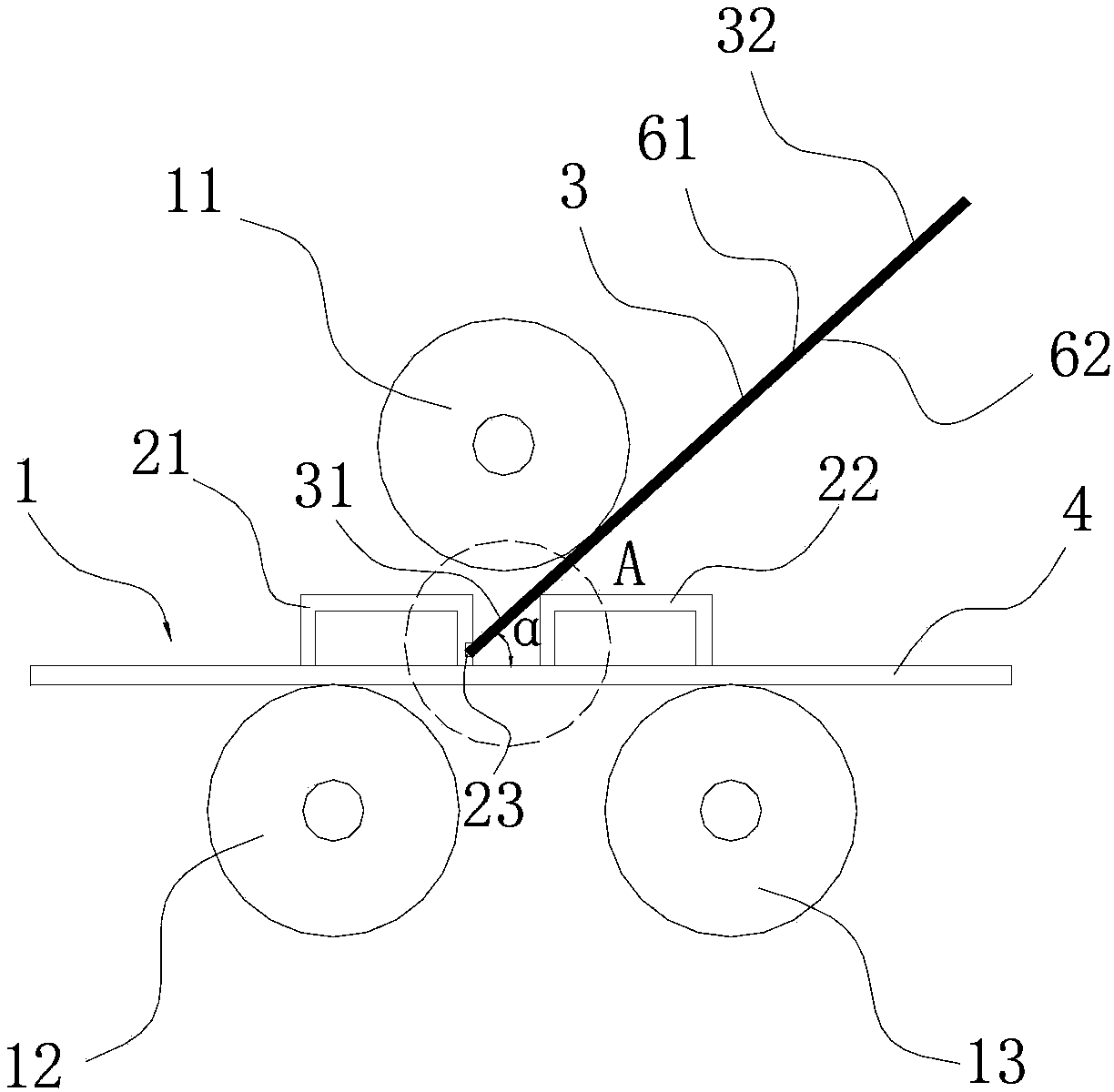 Method for veneer reeling machine pressed-steel ladder rung