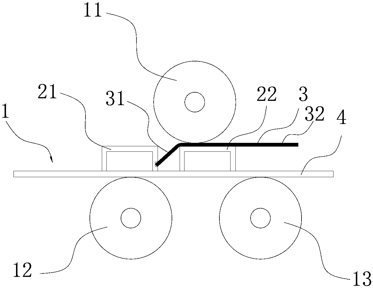 Method for veneer reeling machine pressed-steel ladder rung