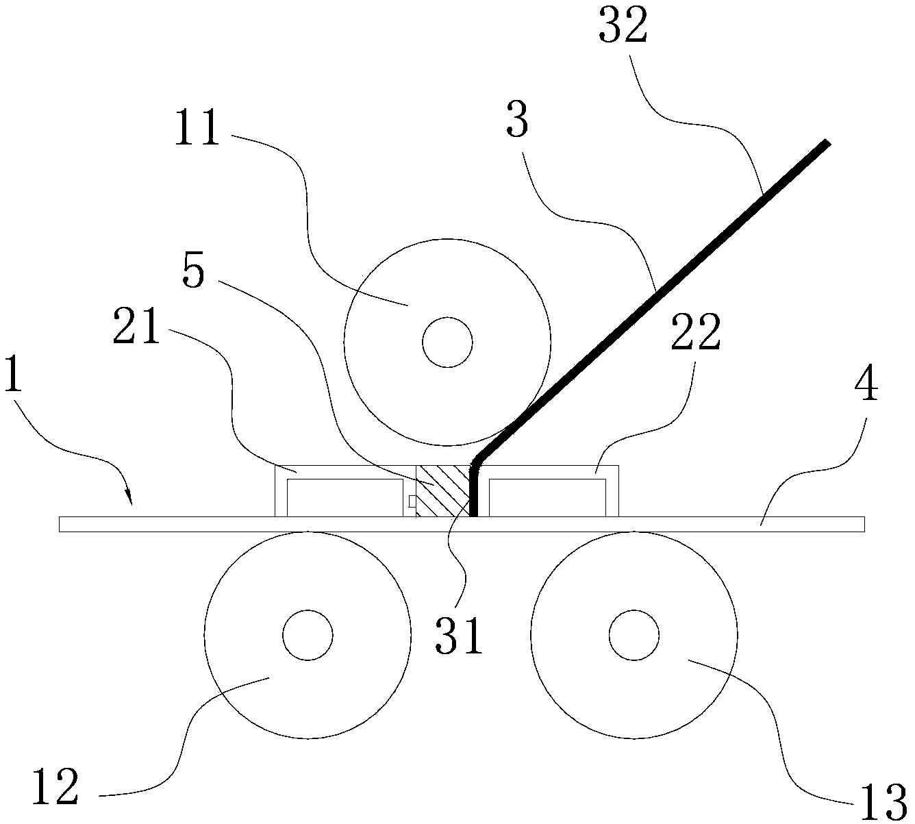 Method for veneer reeling machine pressed-steel ladder rung