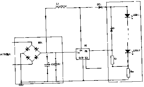 LED constant-current driver overvoltage and overcurrent protection module