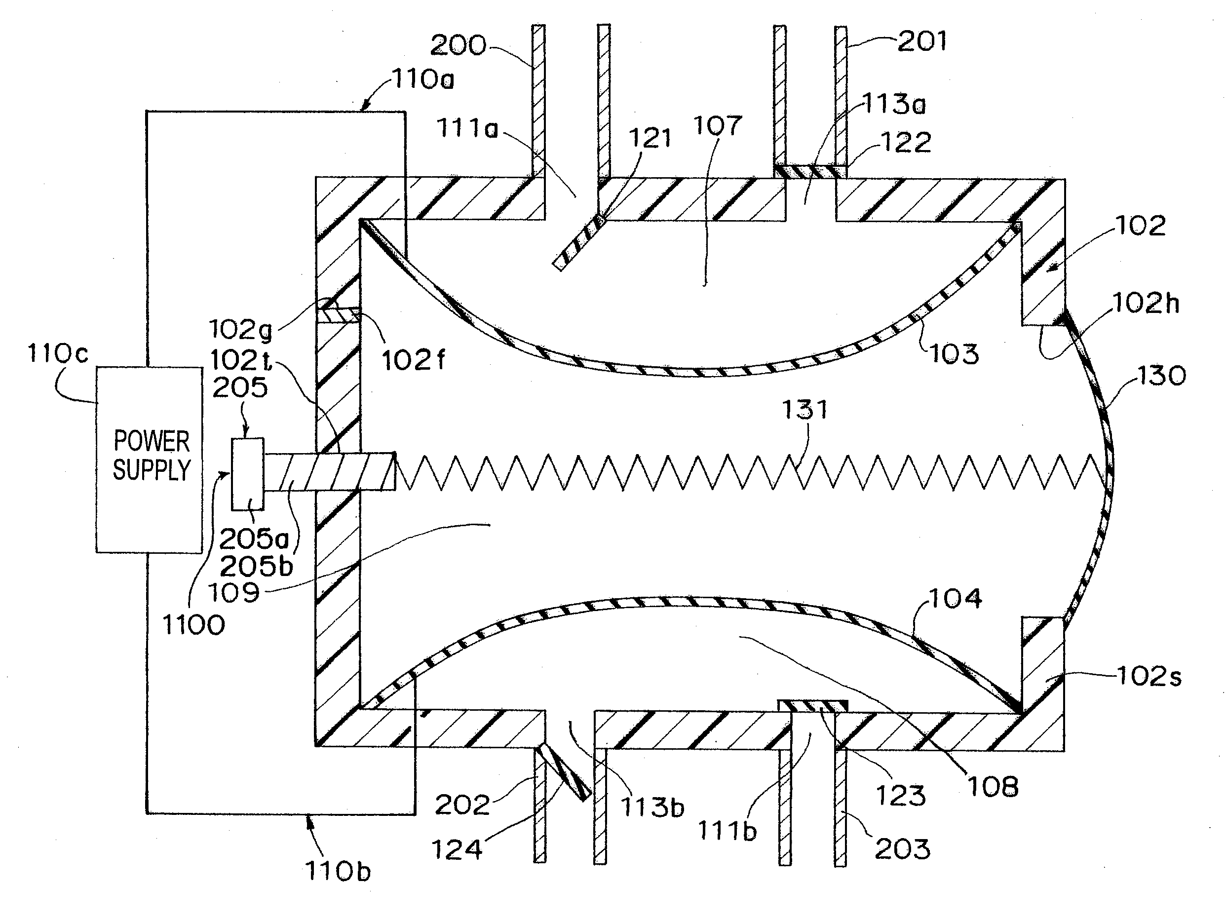 Fluid transporting device using conductive polymer