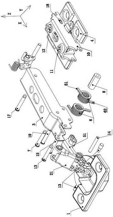 A heavy-duty silent hinge