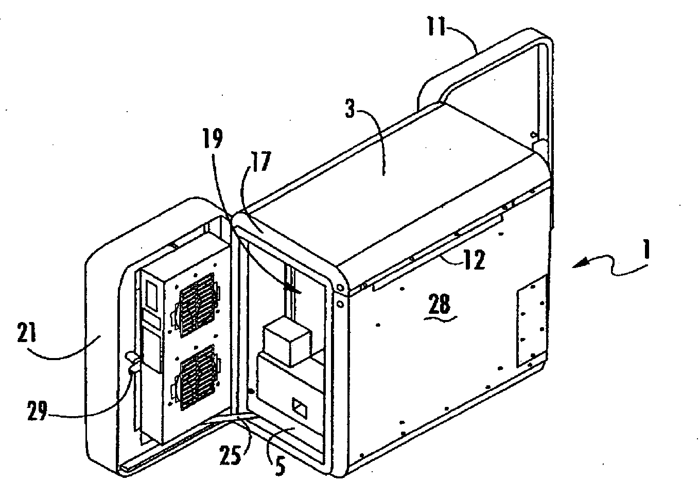 Outside plant telecommunications cabinet direct air cooling system