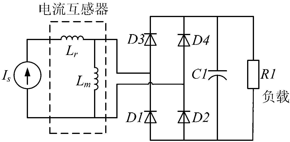 Current transformer resonance power taking-based direct-current source