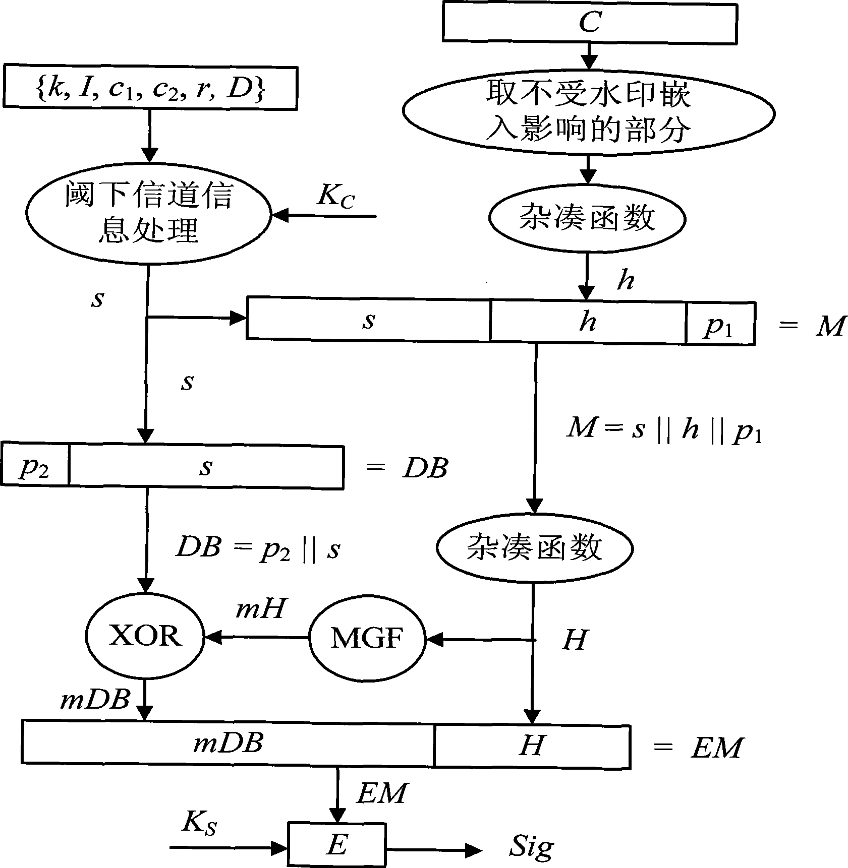 Method for expanding anti-fake digital watermark and electronic seal information content