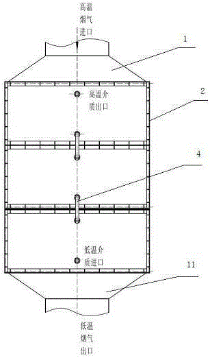 Detachable pipe bundle flue type heat collection equipment and method