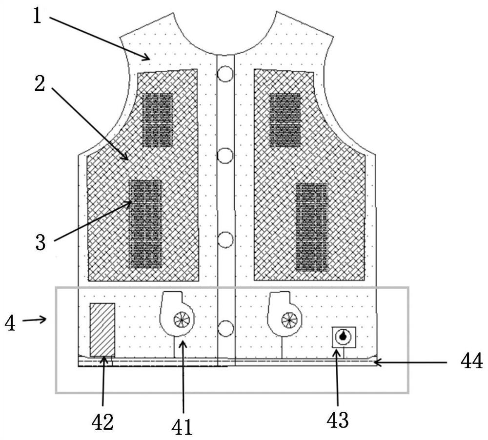 Cooling garment suitable for electric field environment