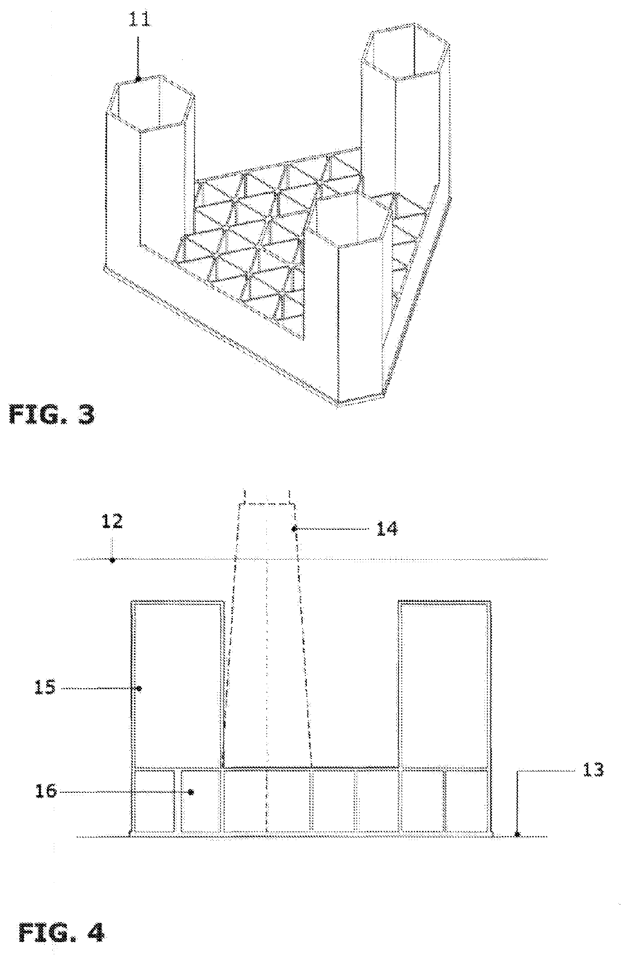 Maritime structure for laying the foundations of buildings, installations and wind turbines by means of gravity in a marine environment