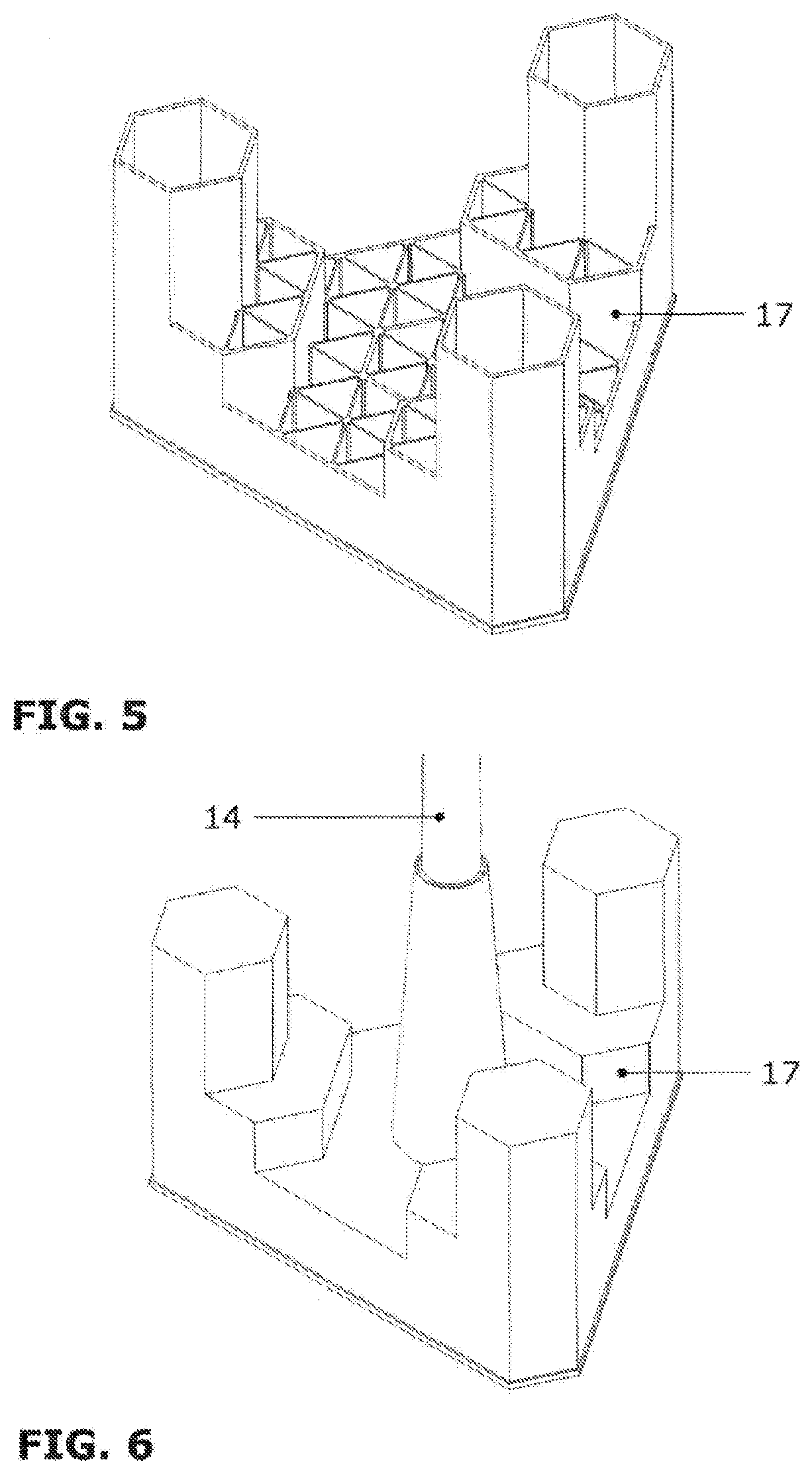 Maritime structure for laying the foundations of buildings, installations and wind turbines by means of gravity in a marine environment