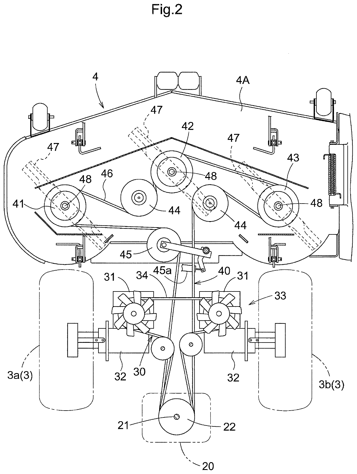 Work vehicle having implement