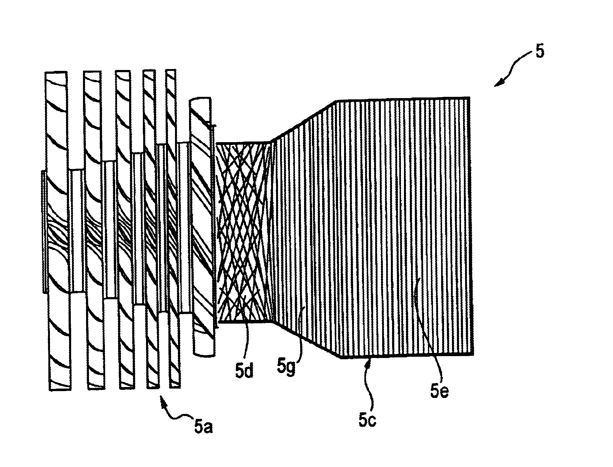 Turbo/drag pump having a composite skirt