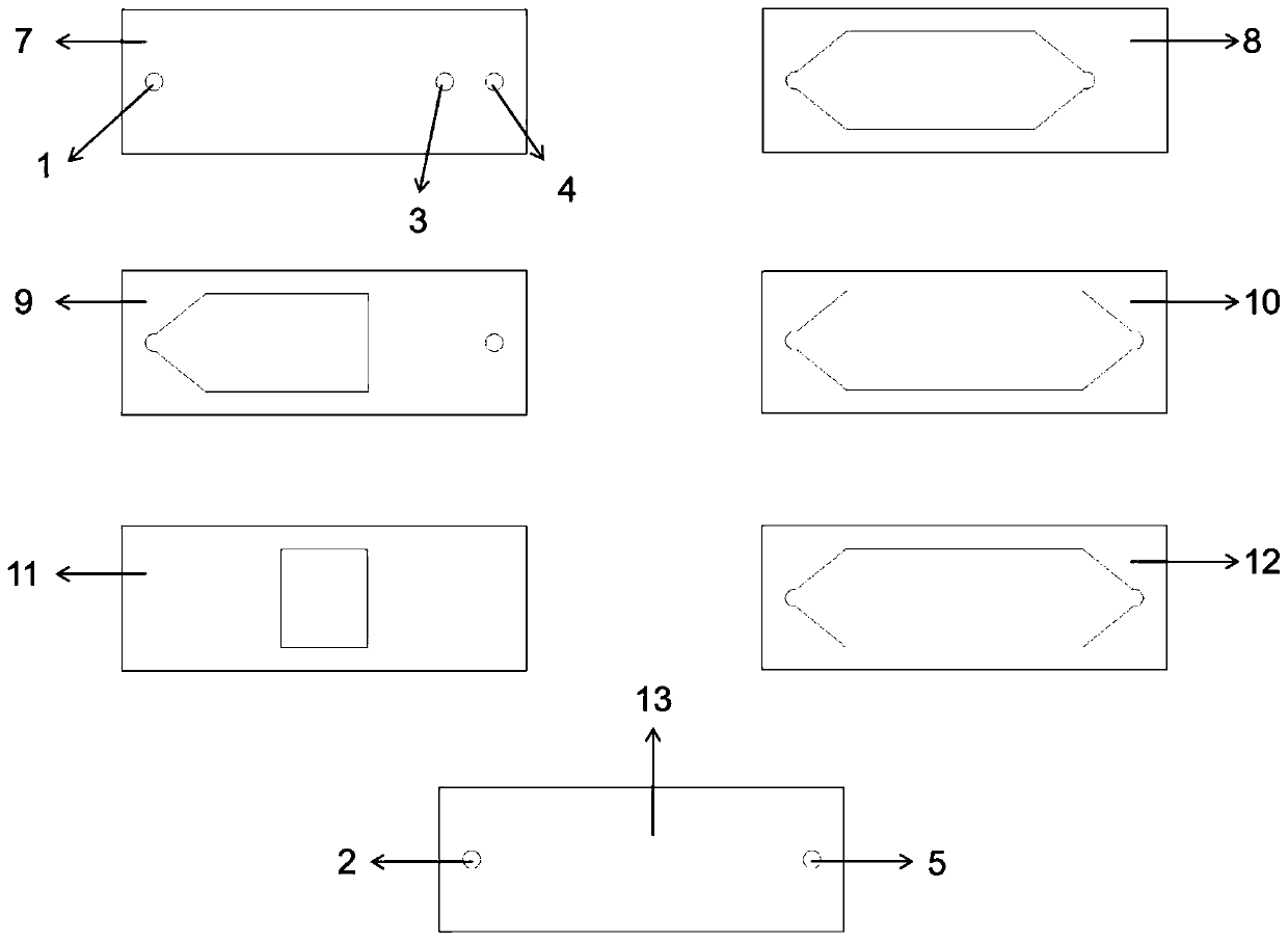 High-flux microfluidic body-wave sorting chip and preparation method thereof