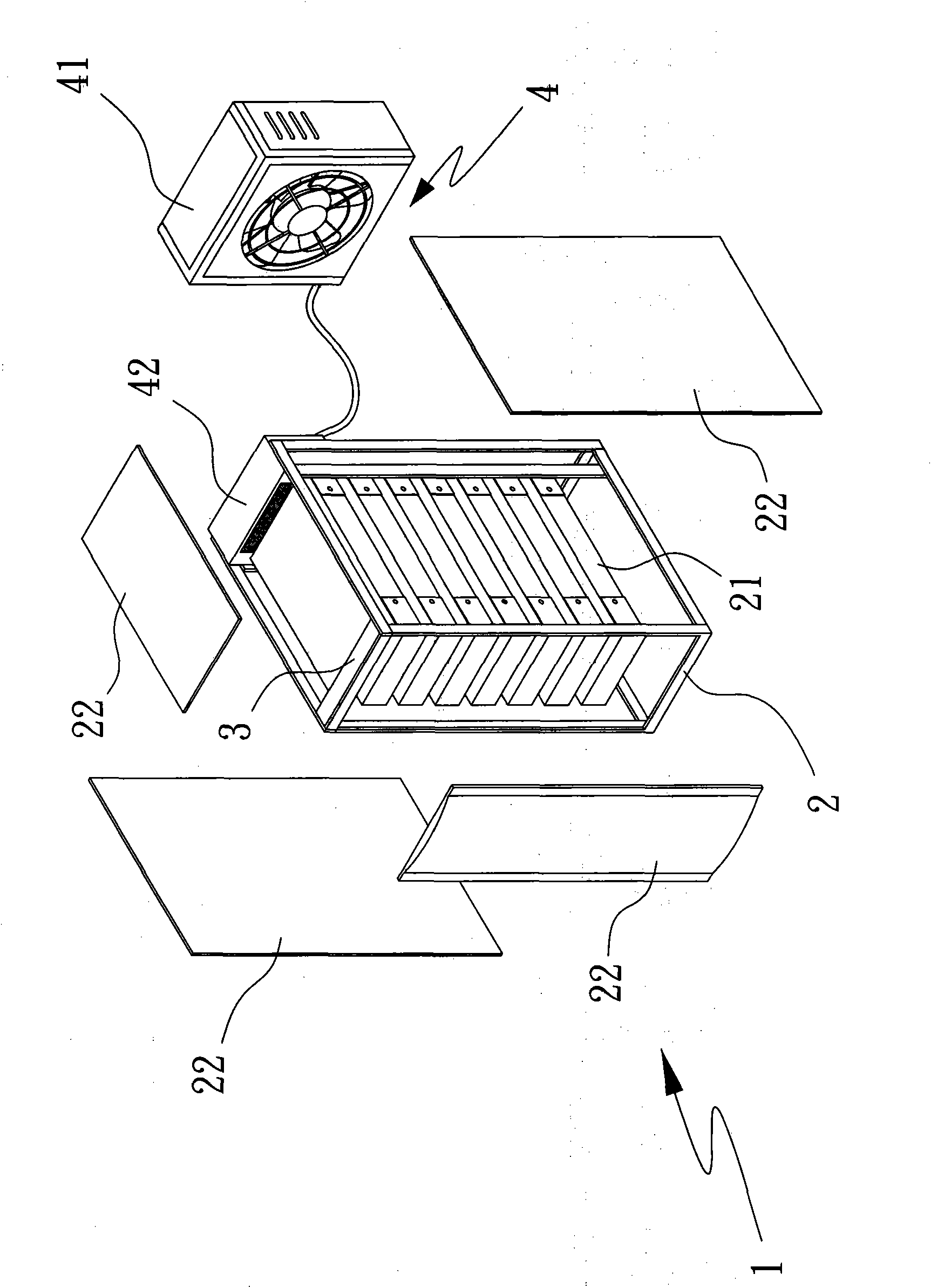 Cabinet with air conditioning function