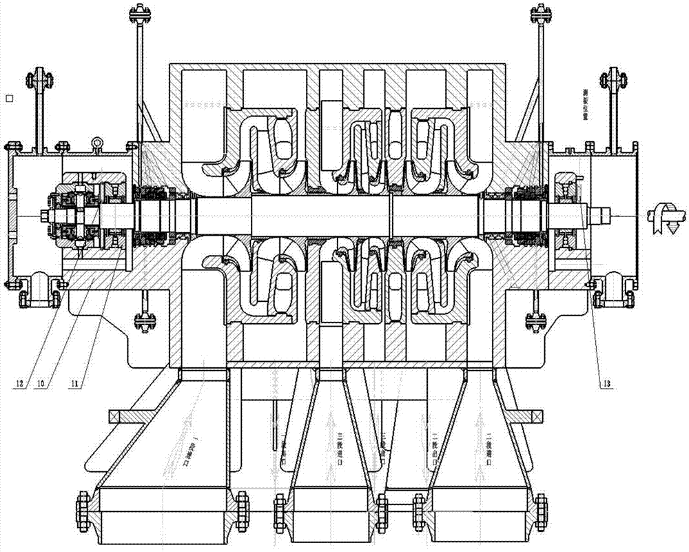 Centrifugal compressor with rotor online dynamic balance function