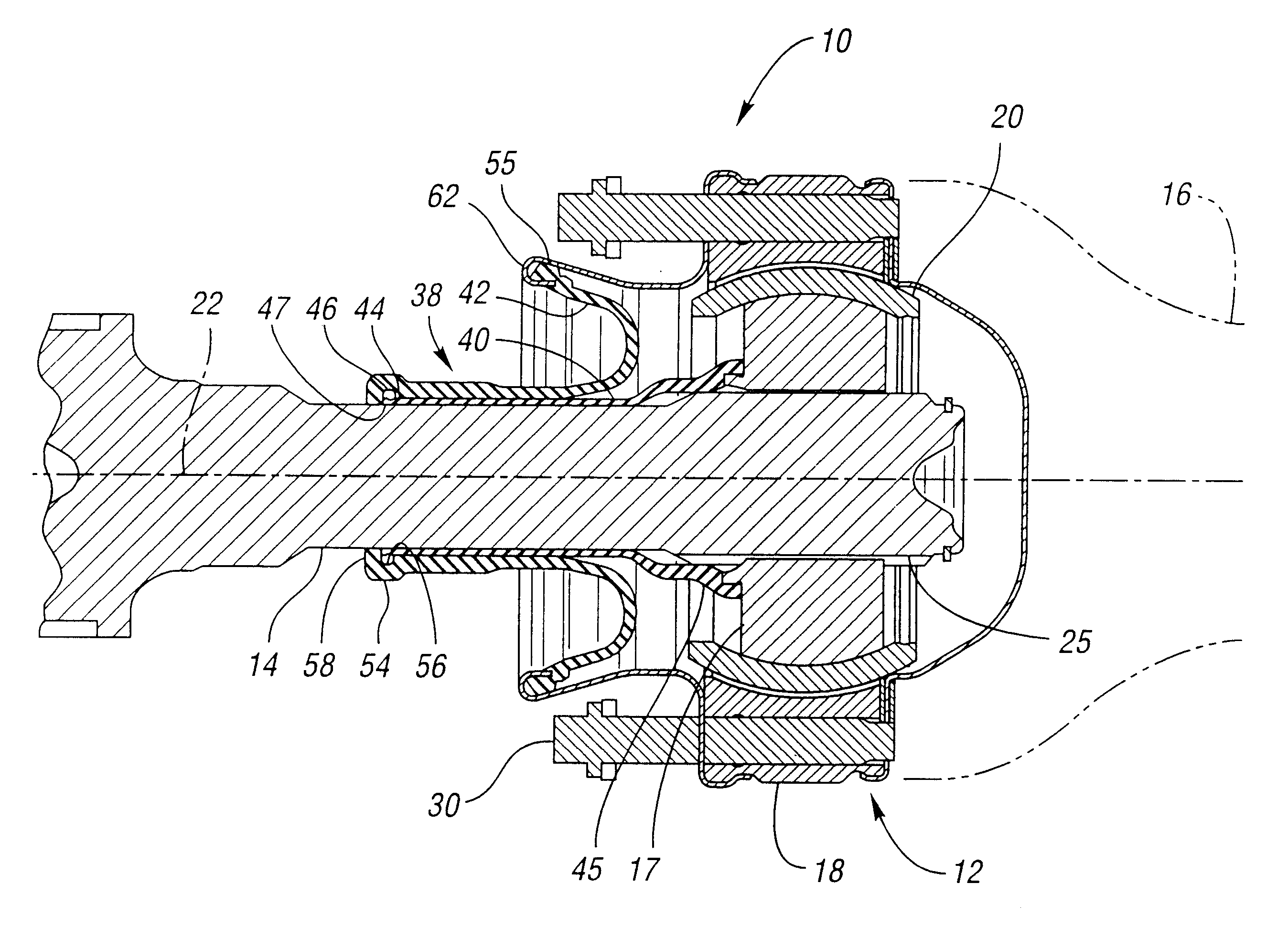 Boot arrangement for a constant velocity joint