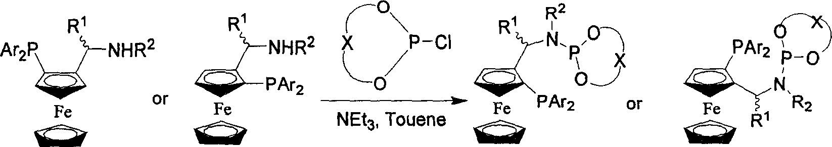 Catalyst using phosphine-phosphoramidite ester as ligand, its preparation method and application