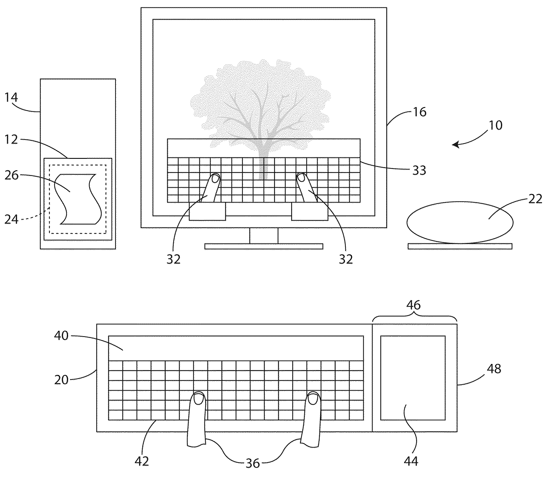 System and method for remote, virtual on screen input