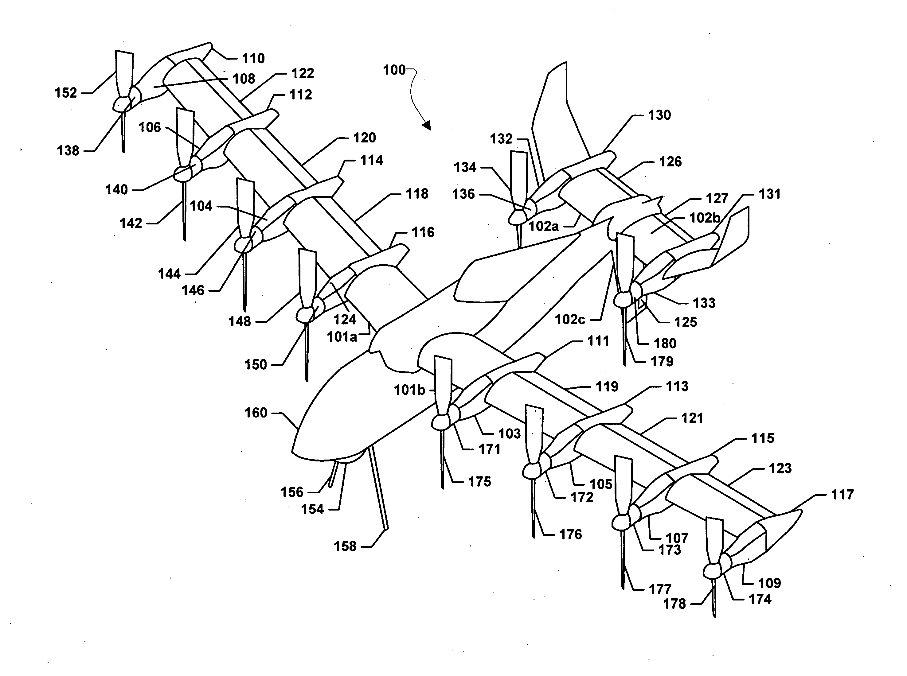 Vertical take-off and landing vehicle with increased cruise efficiency