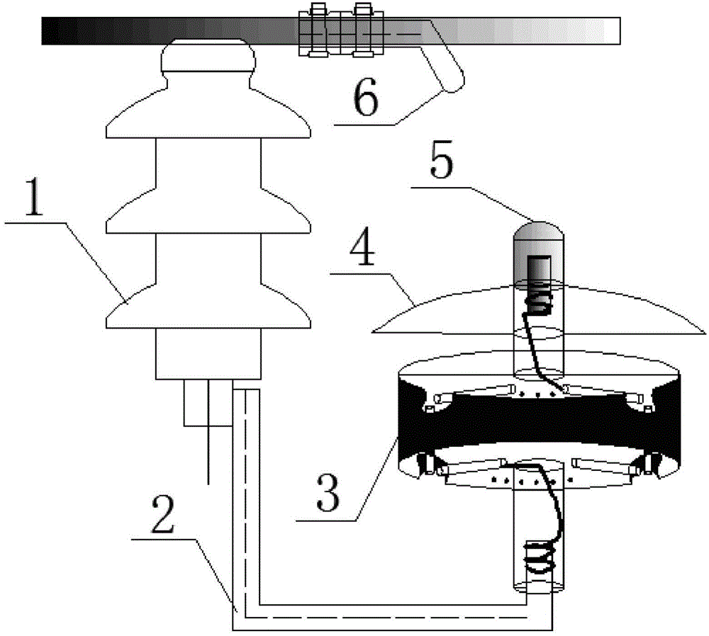 Multi-gap self-expanding strong airflow vertical blowing arc extinguishing lightning protection device