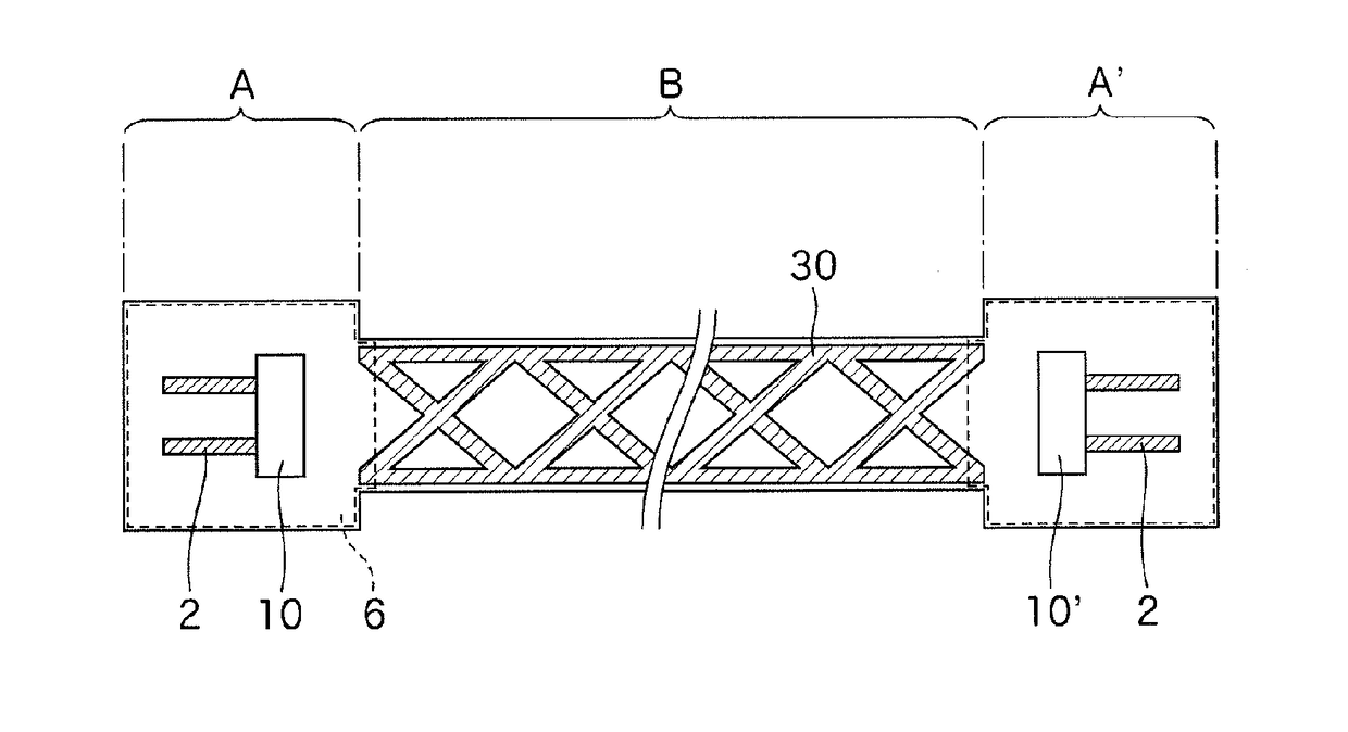 Opto-electric hybrid board, and production method therefor