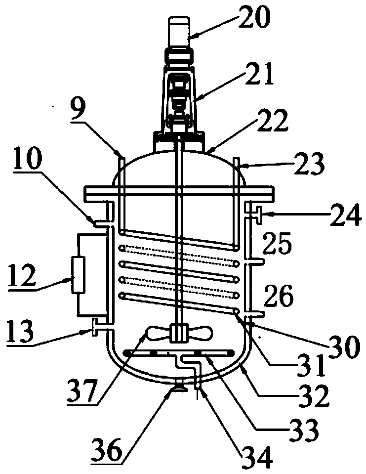 System and method for researching amplification effect of continuous stirring kettle