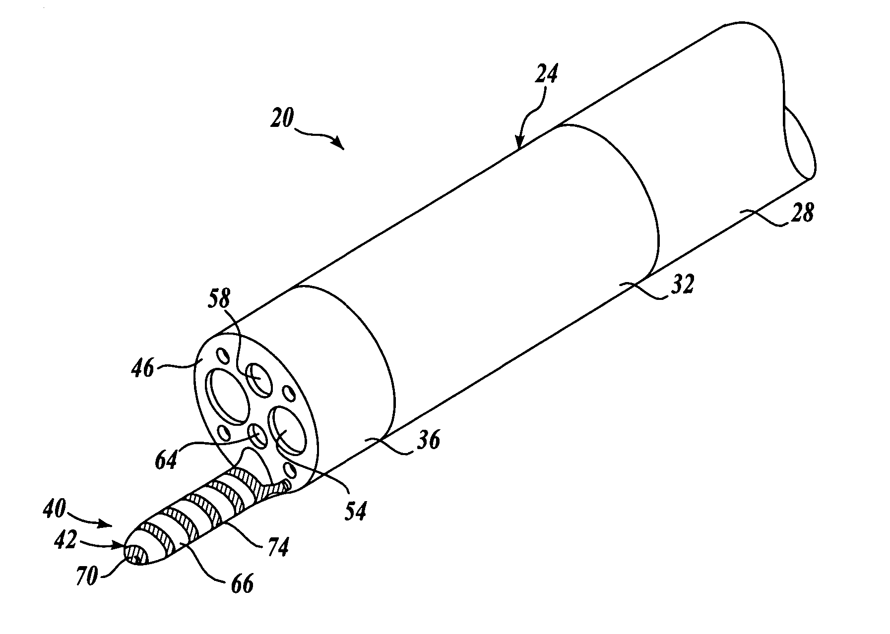 Endoscopic apparatus with integrated hemostasis device