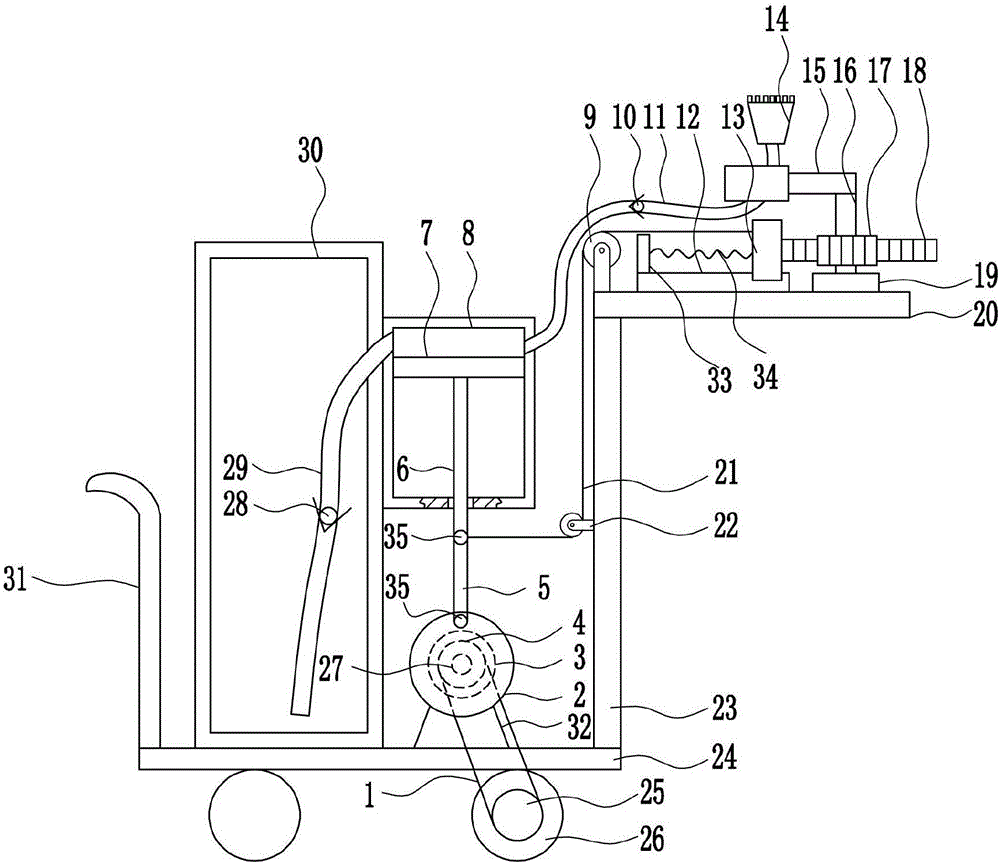 Construction site dust removing device used for preventing fog and haze