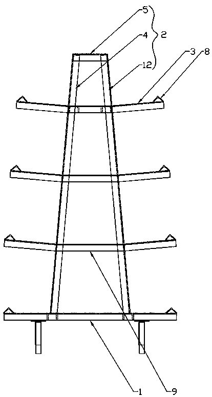 Straight steel bar storage and transportation rack