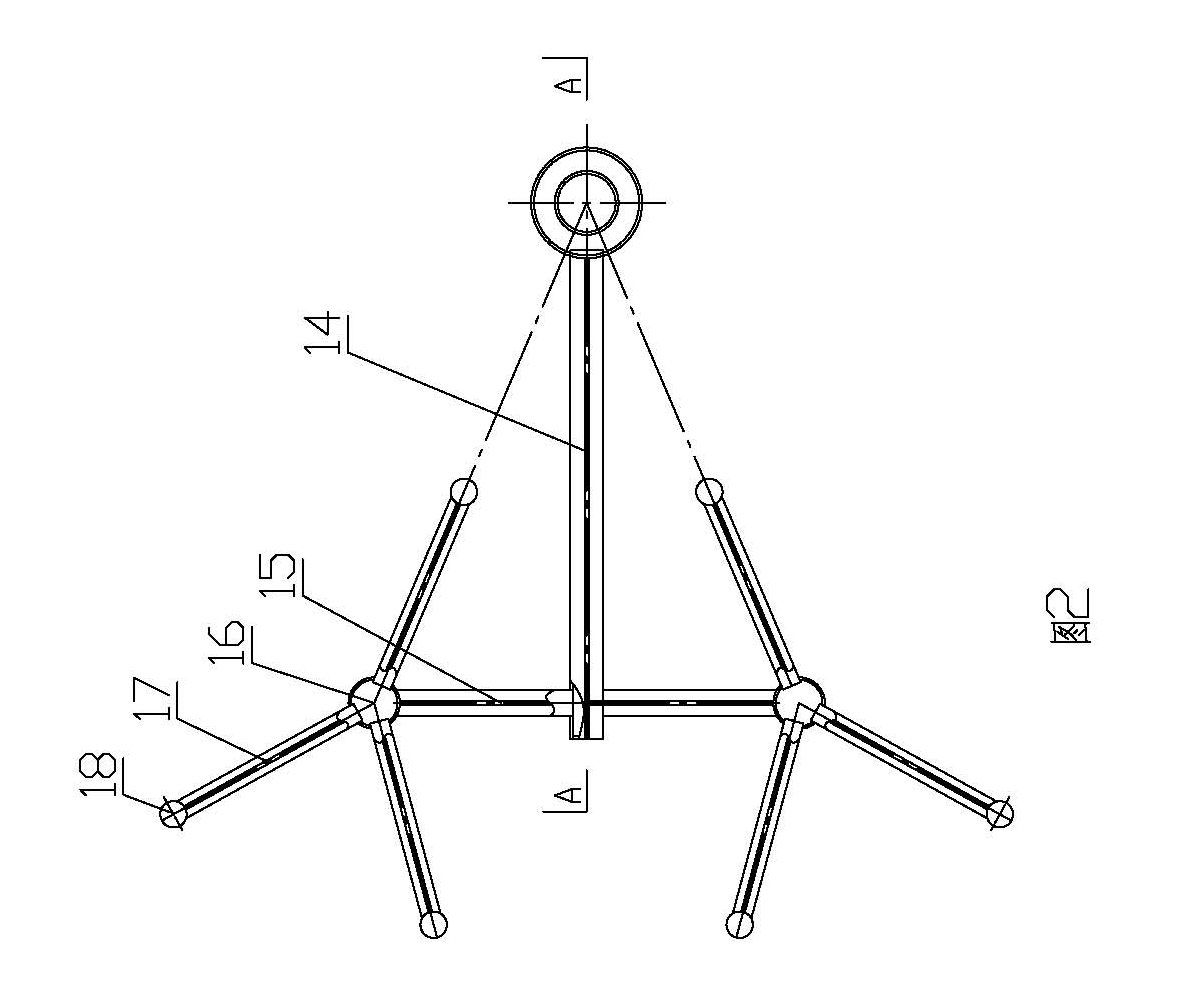 Non-metal water collection and distribution device in oil field produced water treatment sedimentation tank