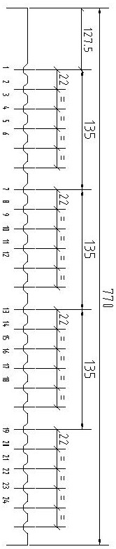 Numerical control machining method for roll slitting pass