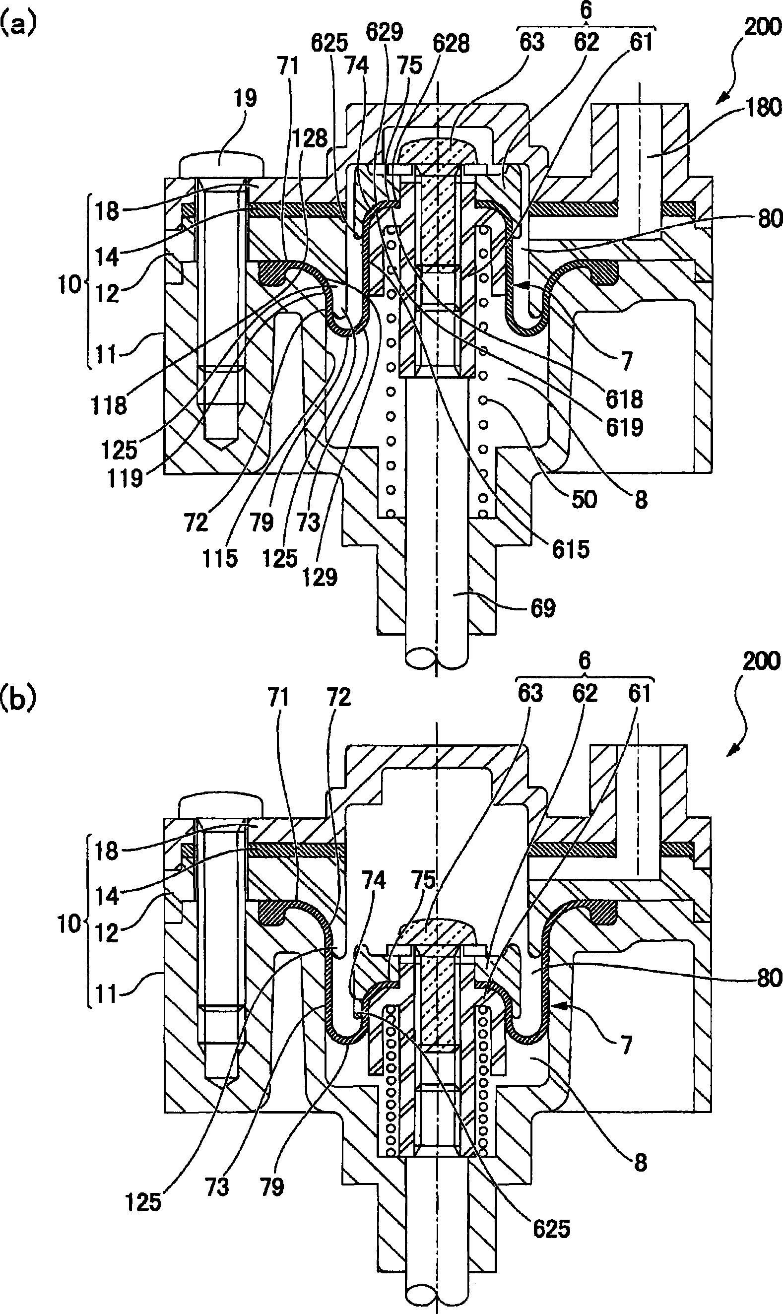 Diaphragm cylinder device