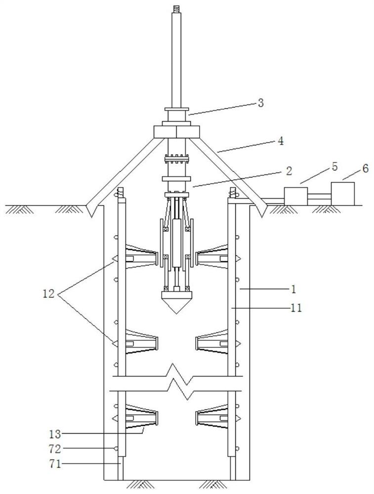 Lateral reinforcement and polluted soil remediation device