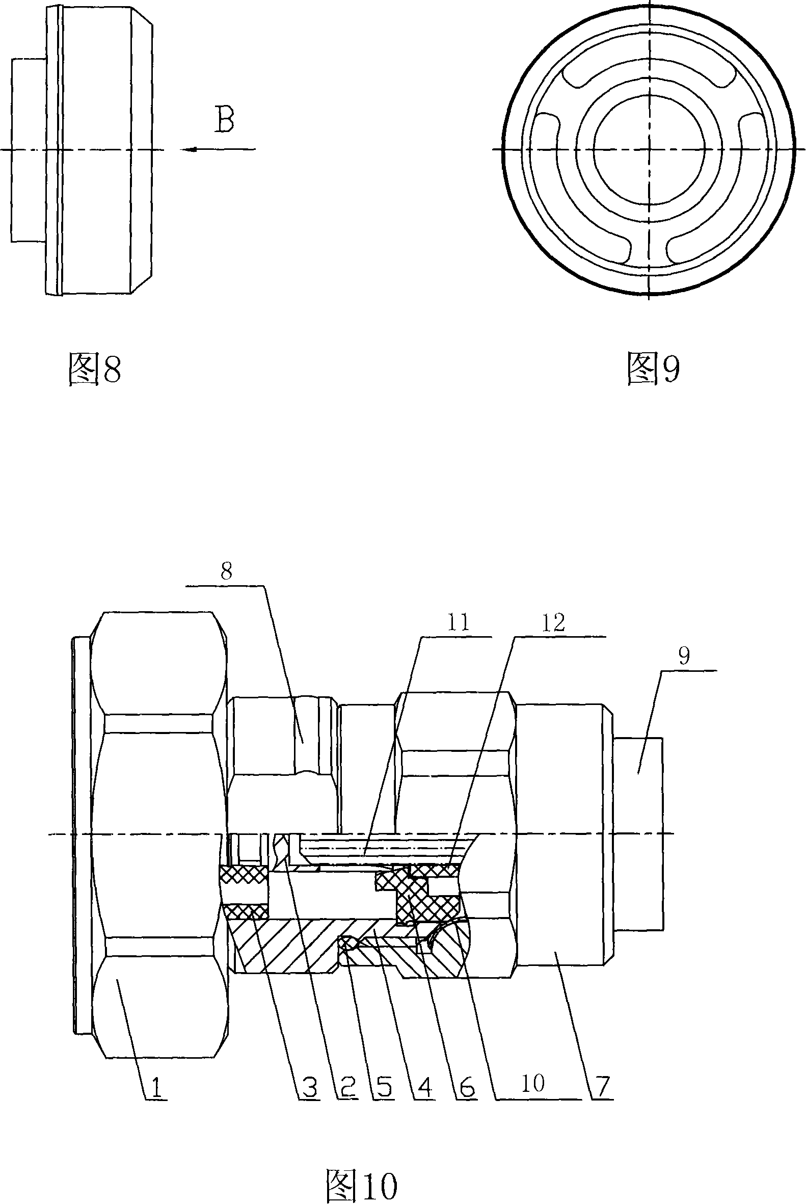 L29 type contact pin contacting piece RF coaxial connector adapting 1/2íŒ coaxial cable