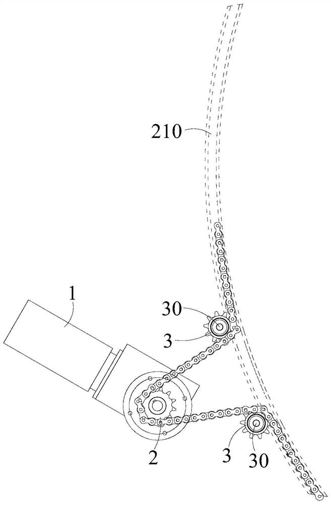 Braking device and boarding bridge