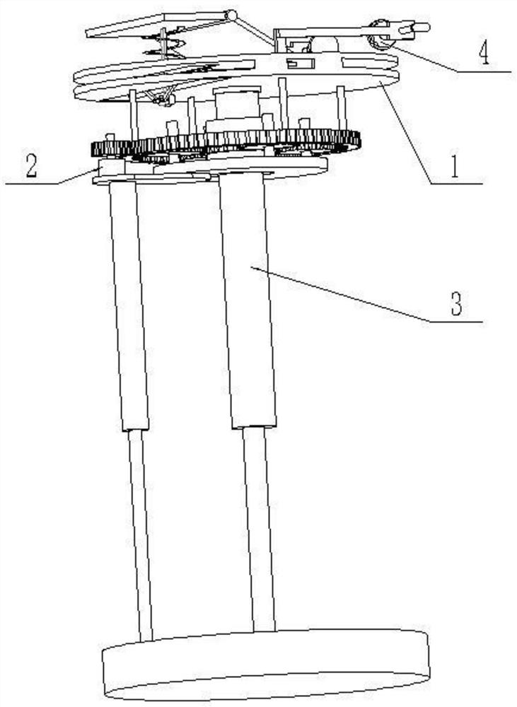 A rotary structure of a three-dimensional garage lifting platform