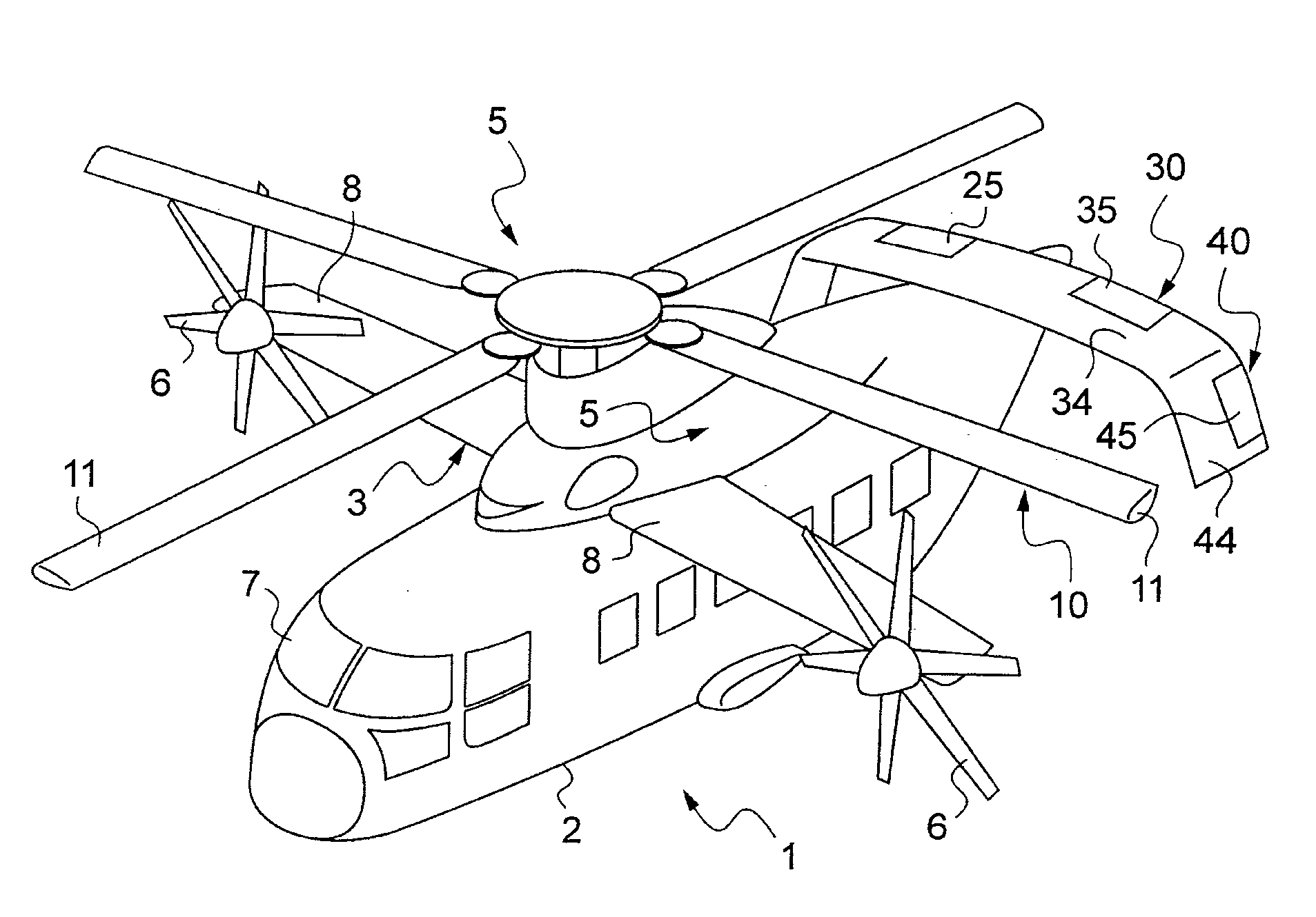 Method of controlling and regulating the deflection angle of a tailplane in a hybrid helicopter