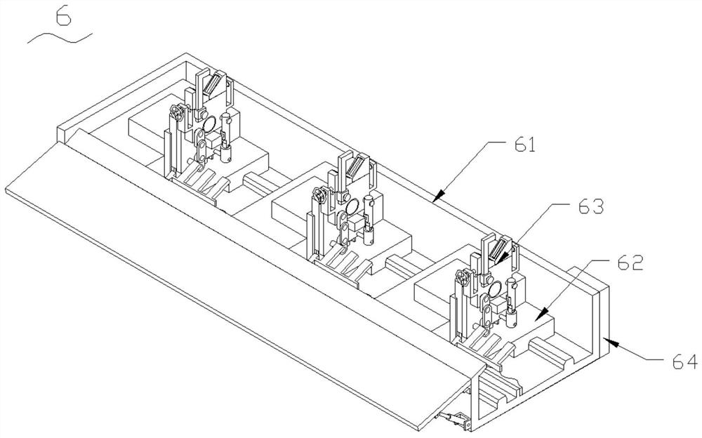 Split type auxiliary supporting and discharging device for laser pipe cutting machine