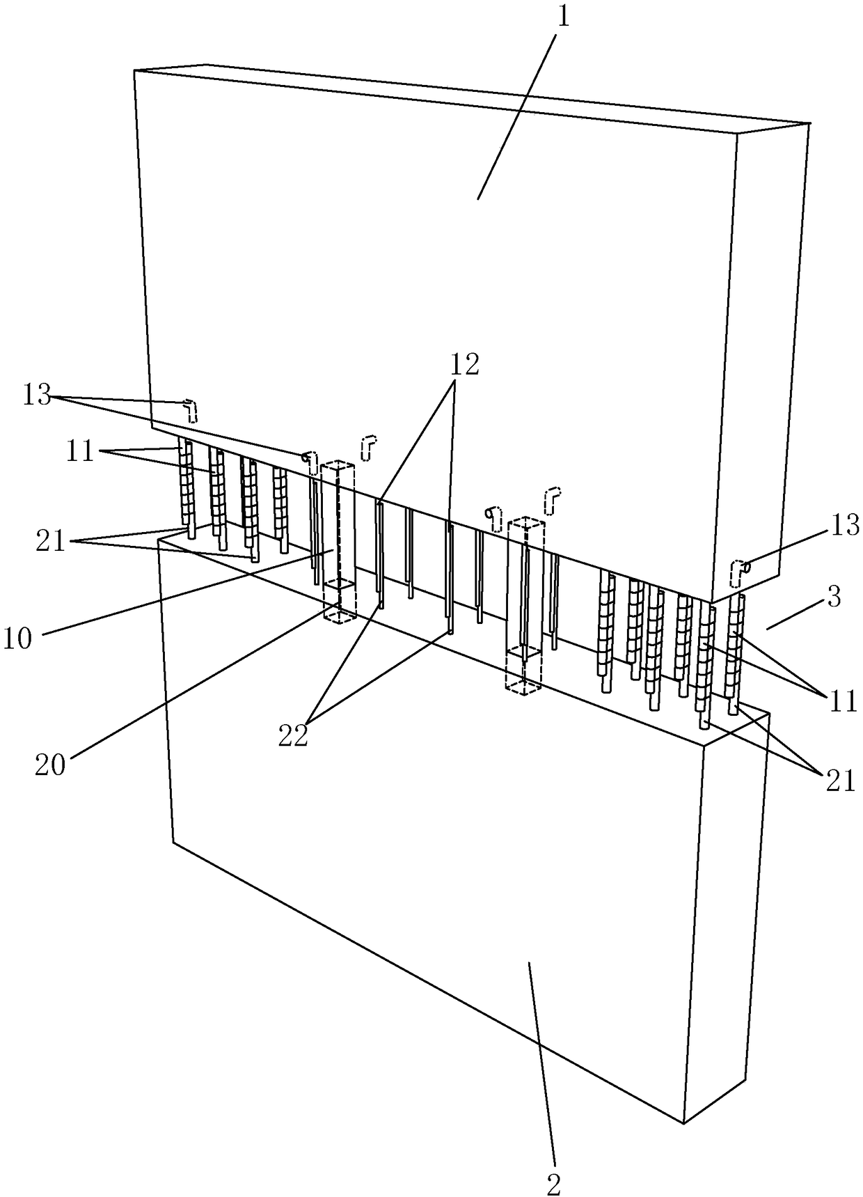 Prefabricated reinforced concrete shear wall vertical splicing joint structure and construction method thereof